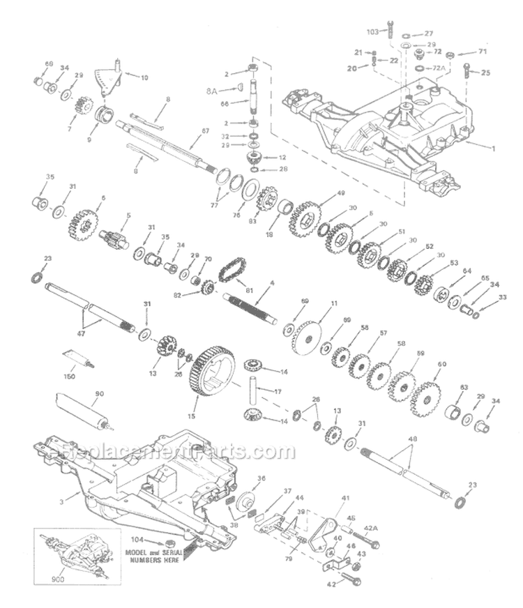 Page K Diagram and Parts List for WE12542A  Weed Eater Lawn Tractor